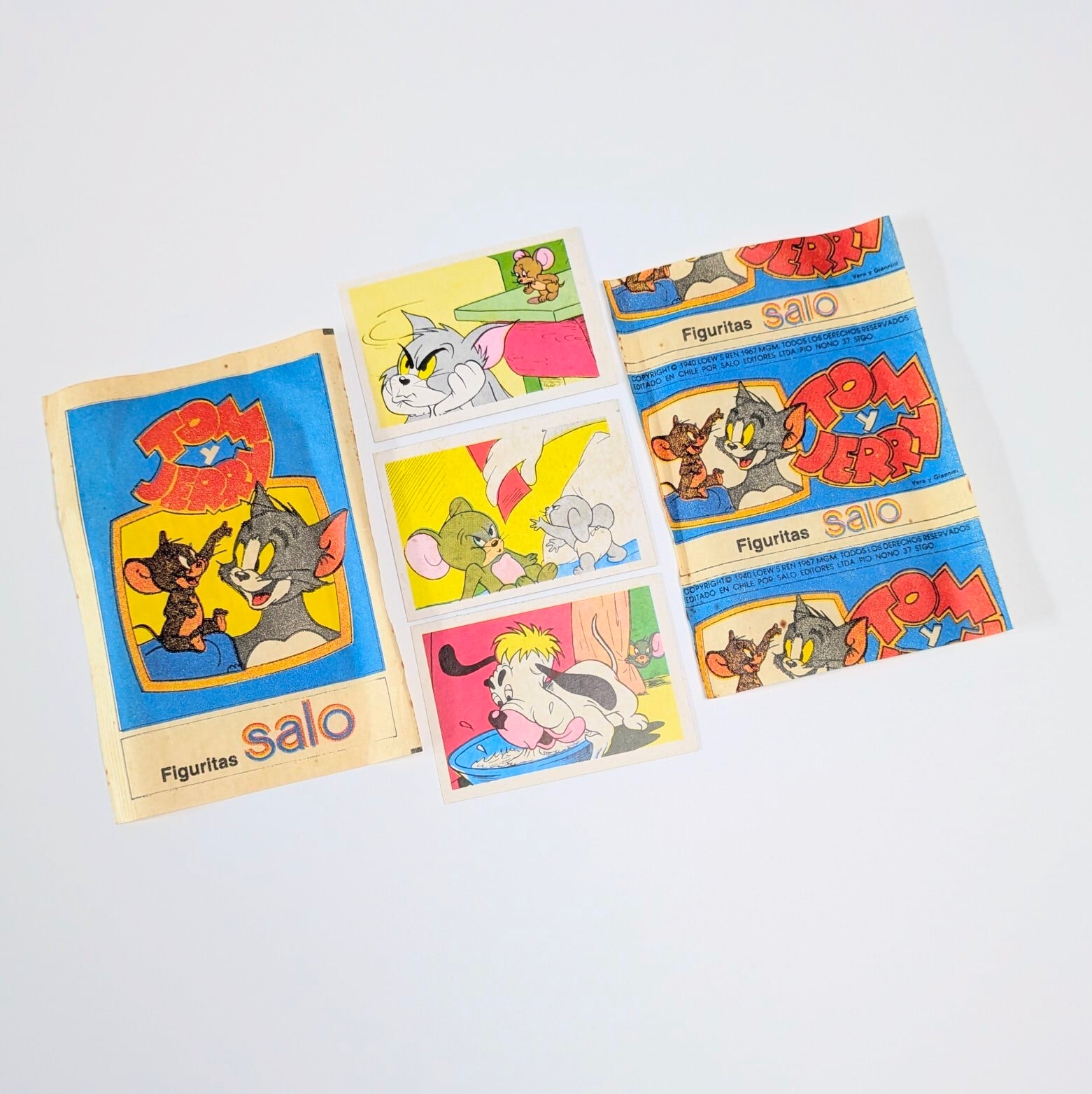 ☆送料無料！☆1983年製 Salo【 TOM and JERRY （トムとジェリー） 】VINTAGE トレーディングカード 単品 （1個=3CARDS入）〚アメリカン雑貨 アメトイ〛