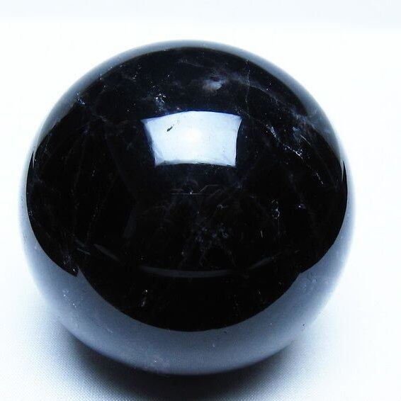 モリオン 黒水晶 丸玉 75mm スフィア 一点物 151-9233