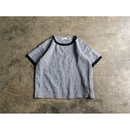 SOIL(ソイル) Power Loom Linen Fancy Gingham Check Boat Neck Pullover With Lace