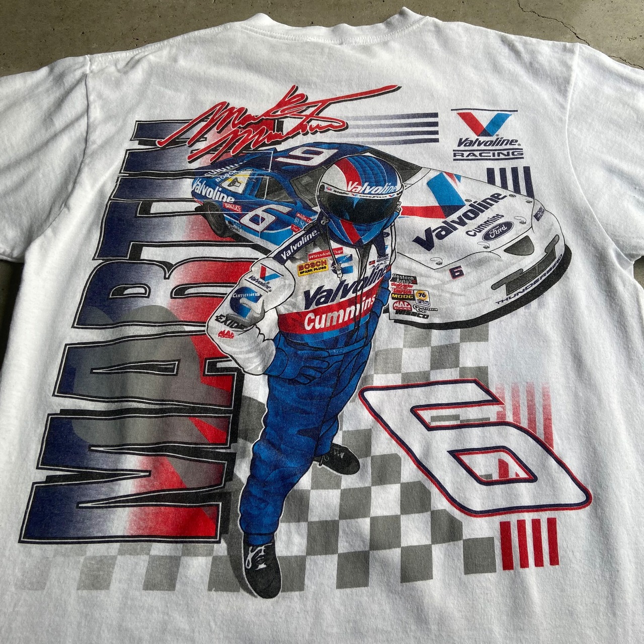 90年代 Valvoline 両面プリント レーシングTシャツ メンズL 古着 