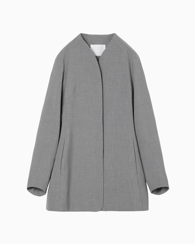 【Mame Kurogouchi】Collarless Raglan Sleeve Jacket