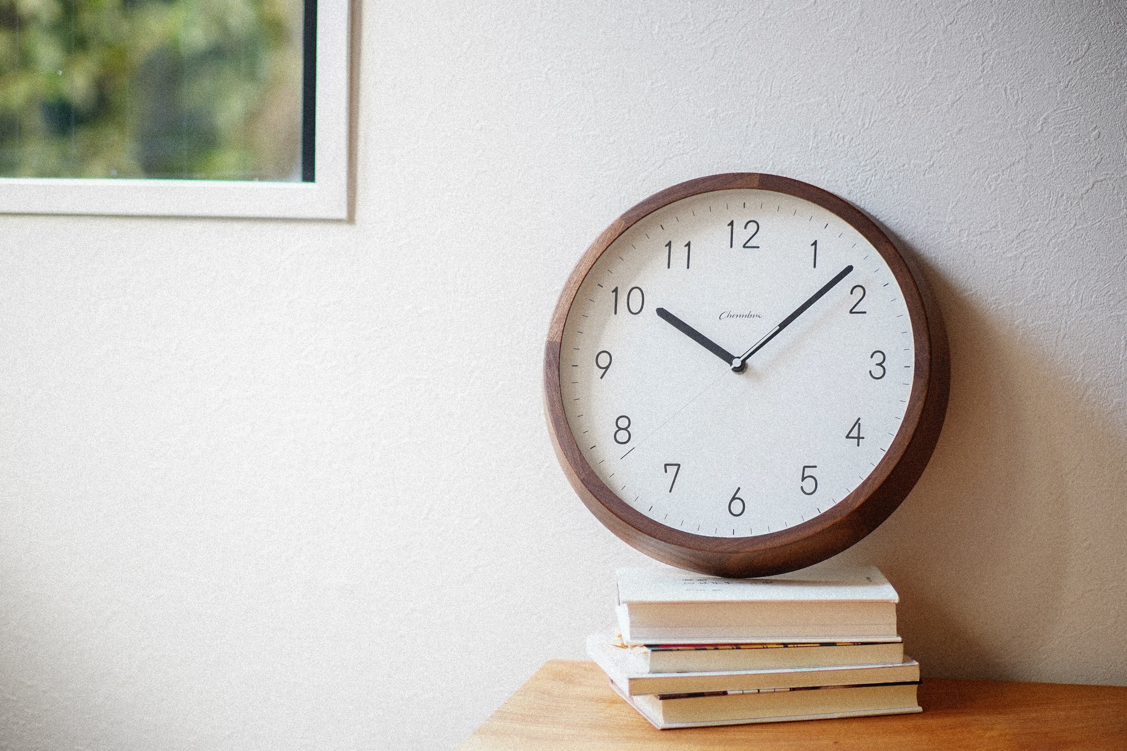 時計 milk 電波時計 BRUNCH CLOCK【WALNUT MILK】 | シャンブル【CHAMBRE