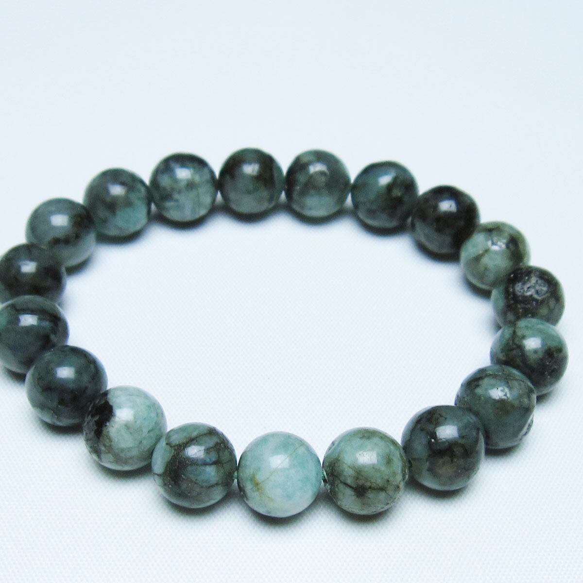 エメラルド ブレスレット 11mm 一点物 メール便可 [M便 1/10] 111-45973