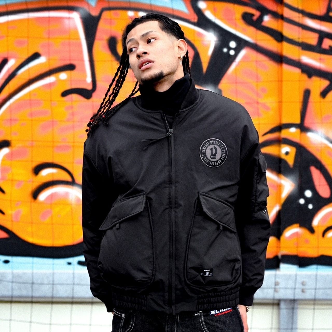 YORU CLUB FLIGHT JACKET【Black】