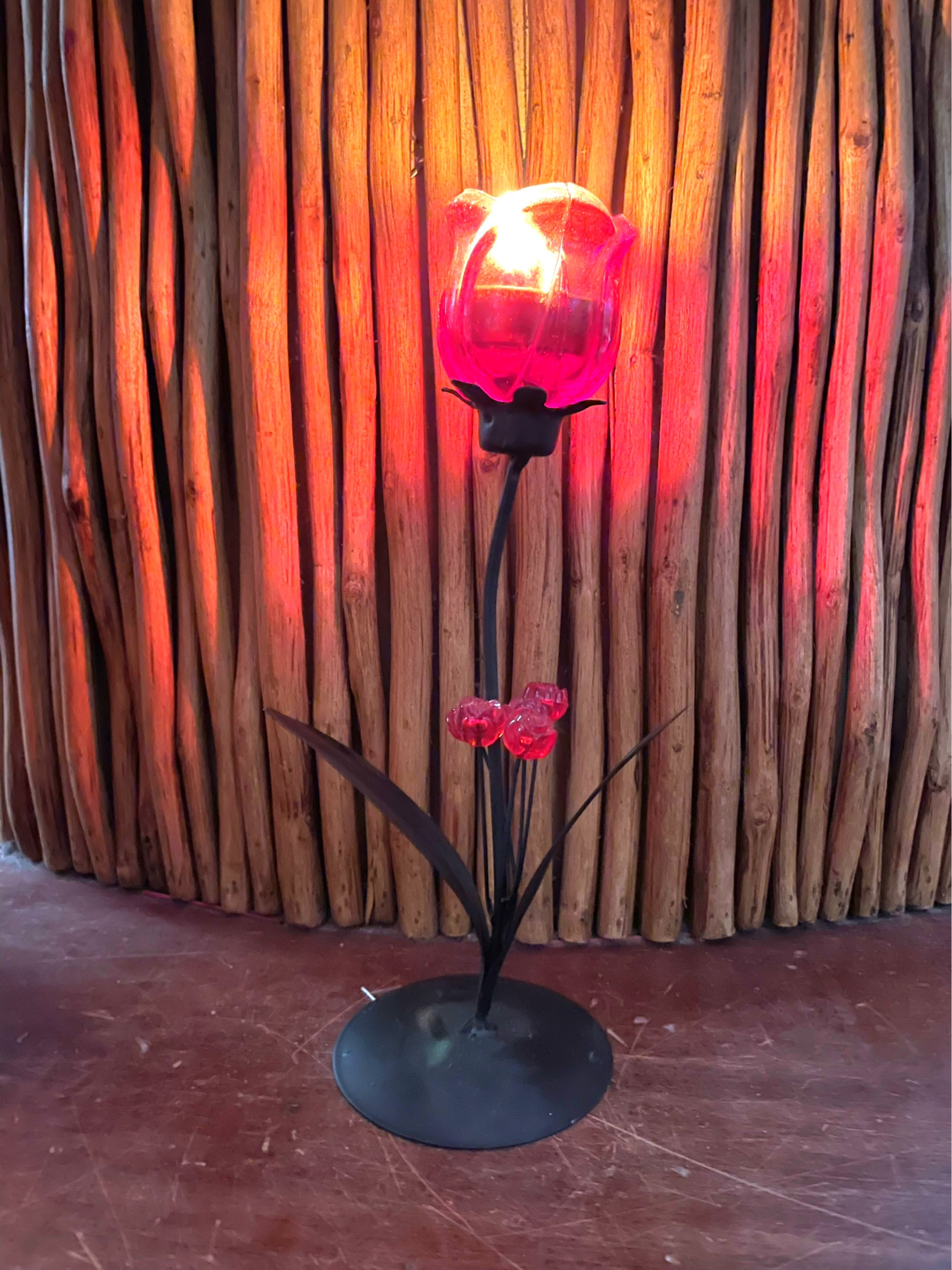 キャンドルホルダー キャンドルスタンド チューリップ ガラス