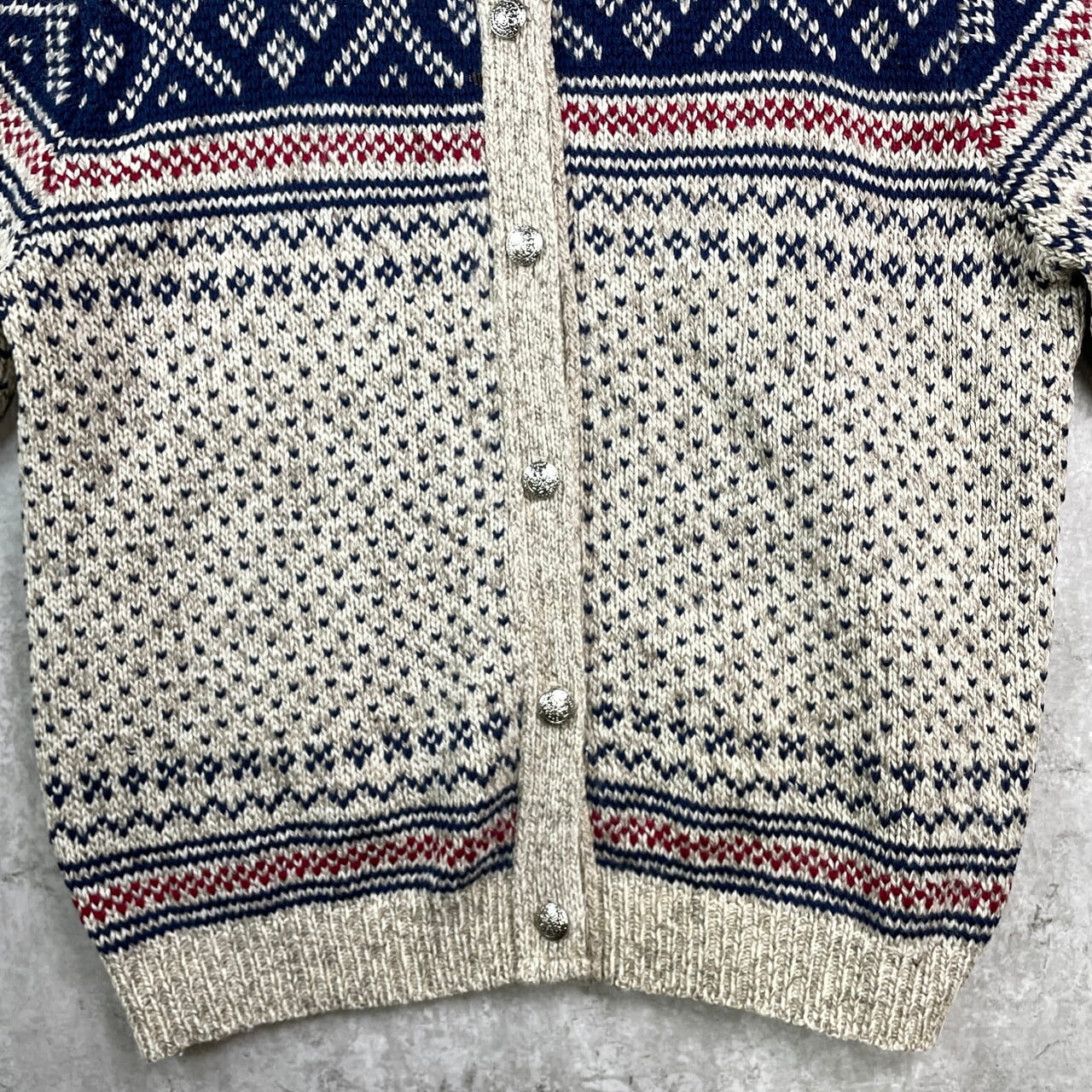 80年代 USA製 L.L.Bean エルエルビーン ノルディック柄 バーズアイ