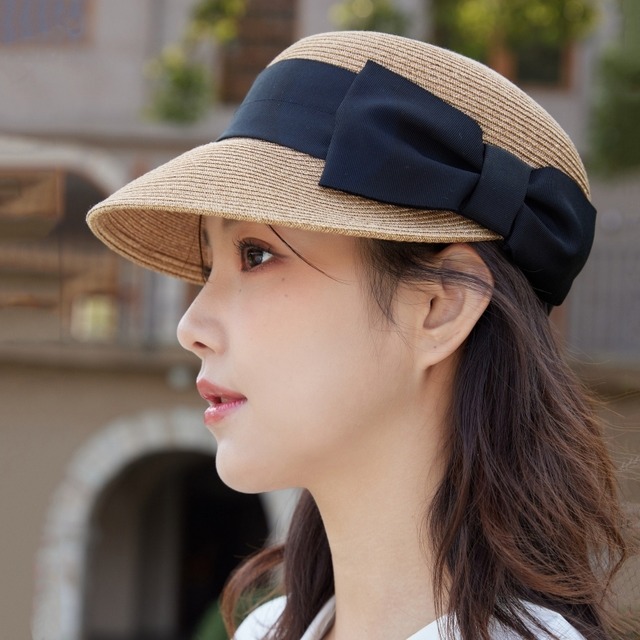 全4色/Ribbon straw flat casquette　M2368