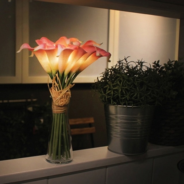 VIA-K LED フラワーブーケライト 造花 ブライダル インテリア ライト　