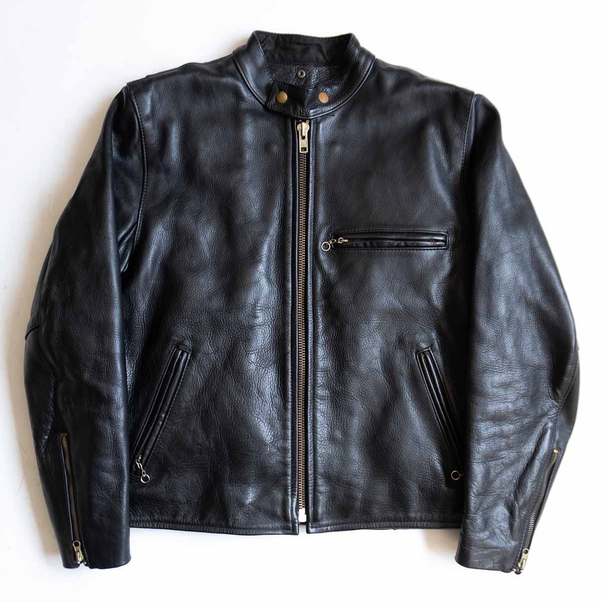 【ビッグサイズ】 VANSON 【MODEL B シングルライダースジャケット】46 レザー ライナー付き USA製 バンソン 26070416 ビッグサイズ】 VANSON 【MODEL B シングルライダースジャケット】46