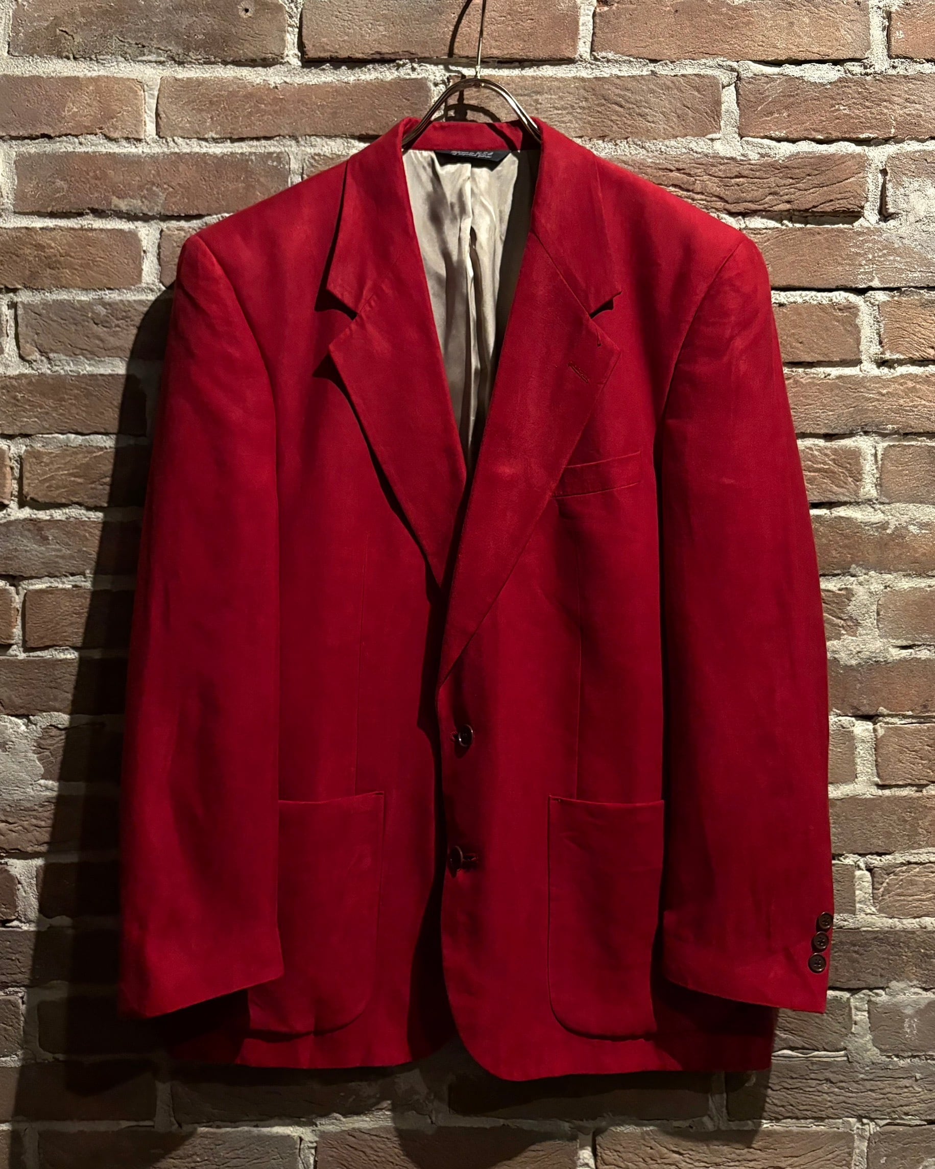 Caka act3】70's “Christian Dior” Vivid Red Vintage Tailored Jacket