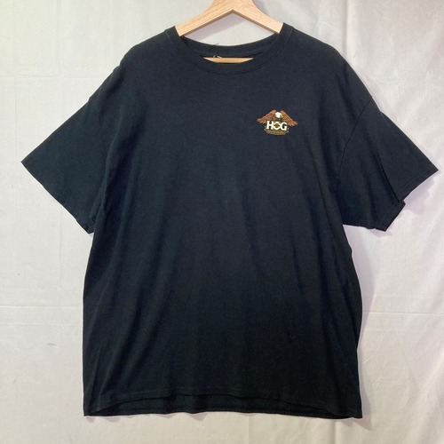 00s Harley-Davidson H.O.G. T-Shirt オフィシャル ライディングクラブ ブラック 黒 ハーレー XL相当 バイカー プリントTシャツ 半袖