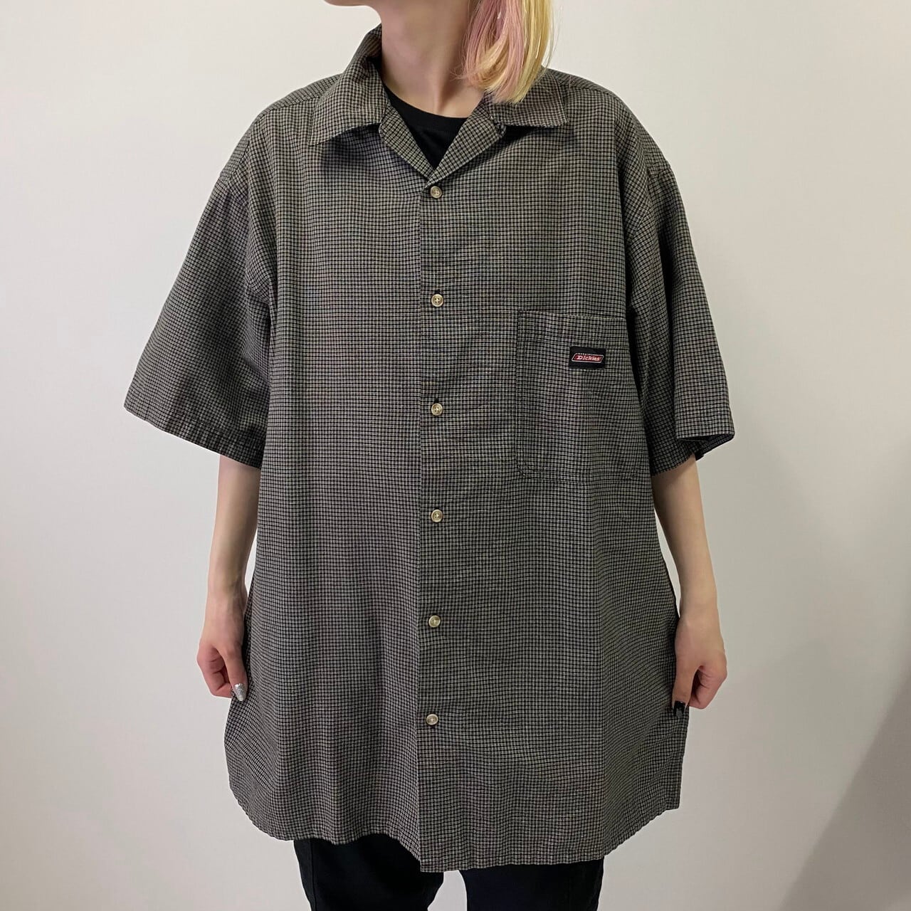 Dickies ディッキーズ 半袖 オープンカラーシャツ チェックシャツ
