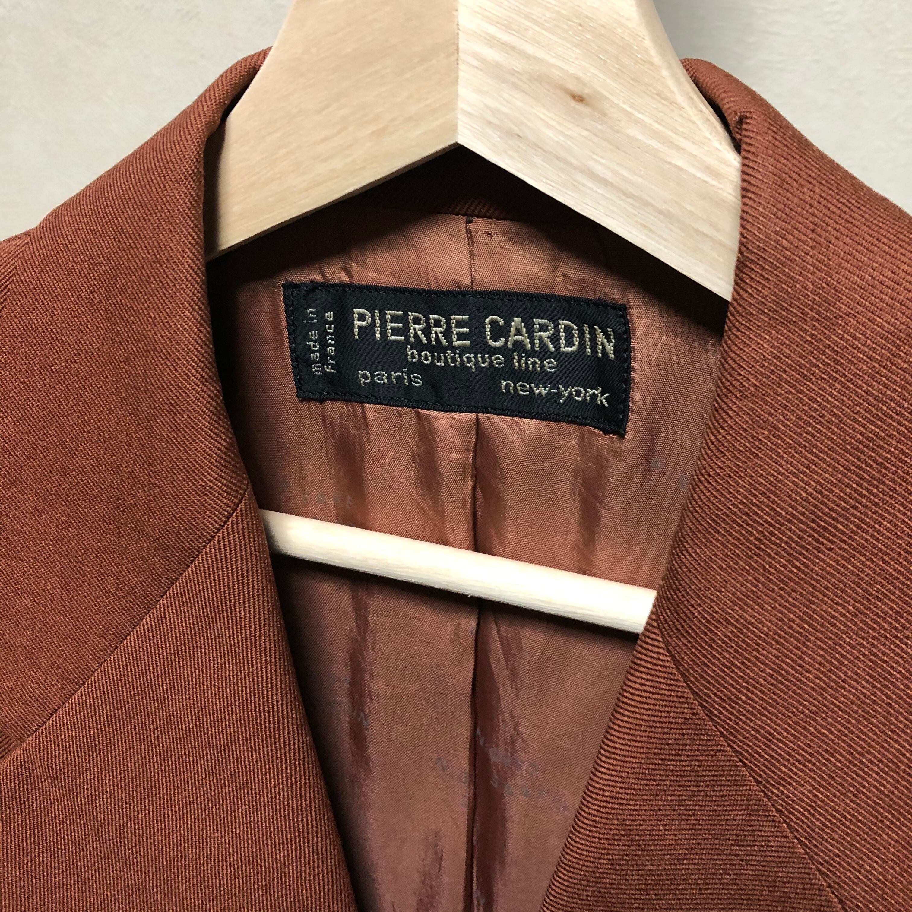 70s PIERRE CARDIN 2B gold button wool jacket / ピエールカルダン 金