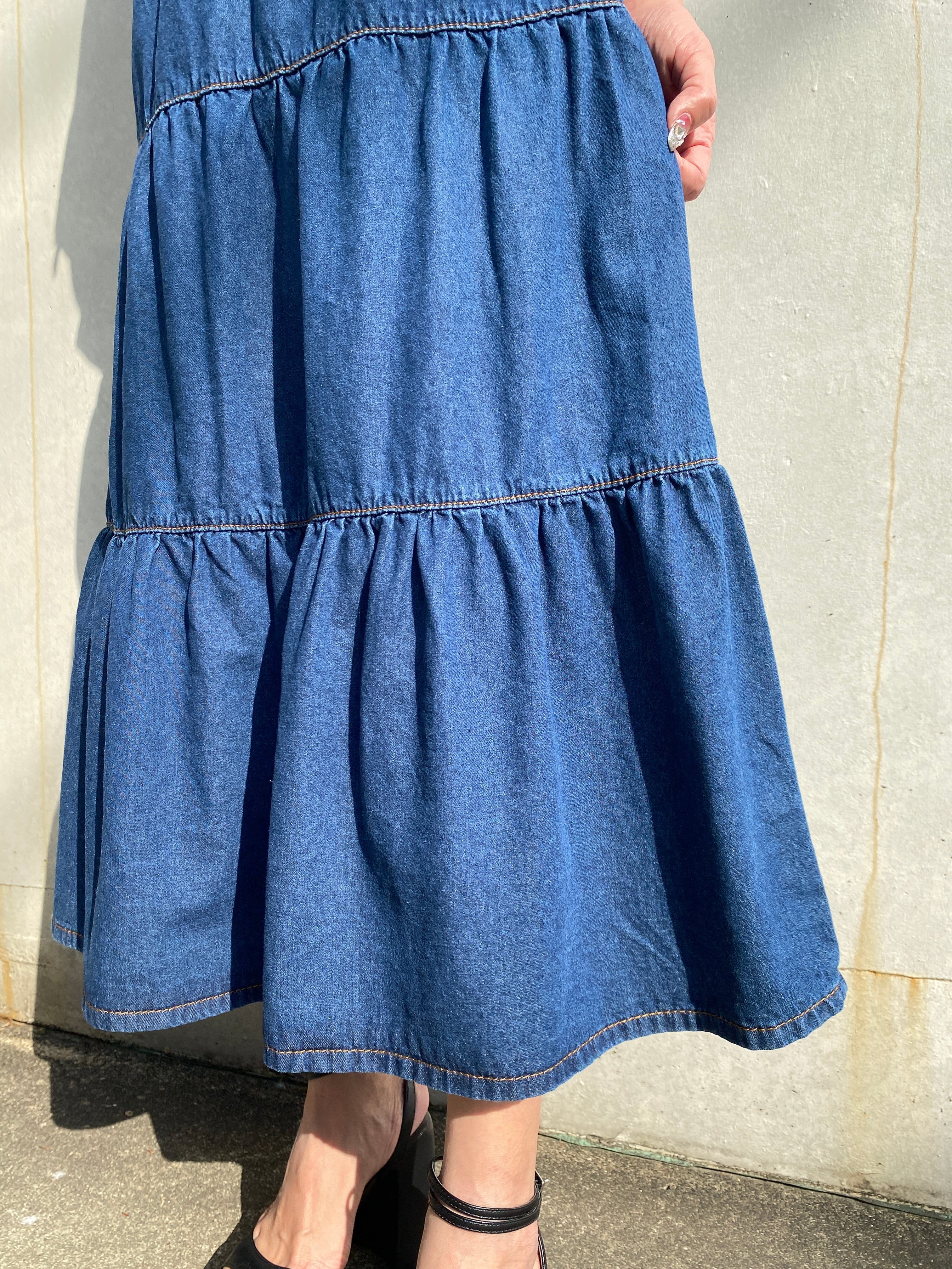 デニムフリルスカート 7300円→5840円 | セレクトショップベリンダ