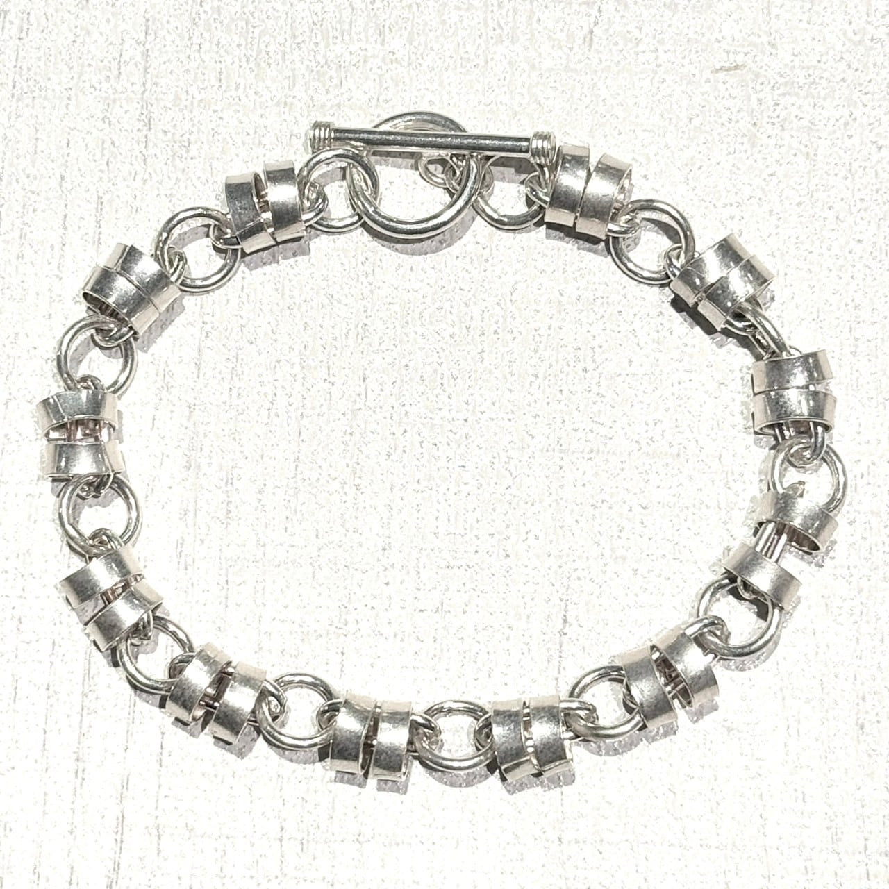 CYLINDER SEGMENT LINK TOGGLE BRACELET-SILVER925-トグルブレスレット CYLINDER SEGMENT LINK TOGGLE BRACELET-SILVER925-トグルブレスレット