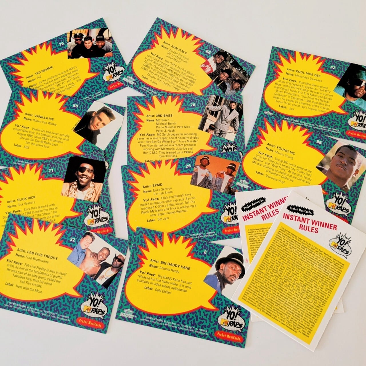 送料無料！☆ 1991年製 【 YO! MTV RAPS SERIES1  】トレーディングカード 単品 （1個= 10 CARDS）〚アメリカン雑貨 アメトイ〛