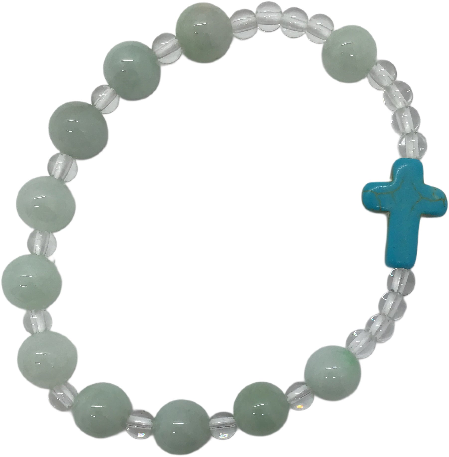 翡翠輝石（ミャンマージェダイド）、ロッククリスタル、練ターコイズ