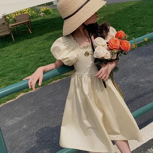 バックリボンワンピース:90-120size.