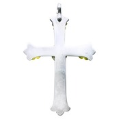 在庫あり　Taro Washimi 鷲見太郎  cross pendant   M K18PG flower metal*4   5×7 K20PG 底上げcup   Pink tourmaline 5×7(カットあり)