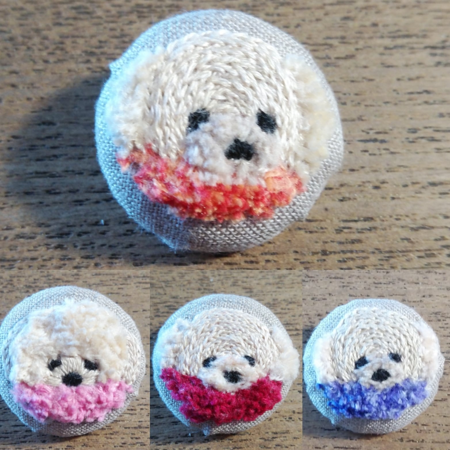 10㎝ ちびぐるみ にじぱぺ ぬい服 いちごモチーフ ボンネット 白赤20 トイ