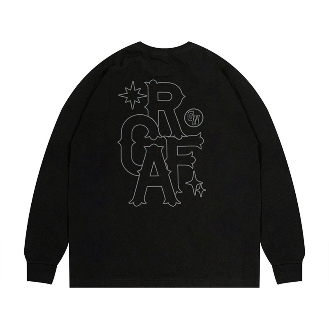 スターレタープリントアメカジロングTシャツ　1088