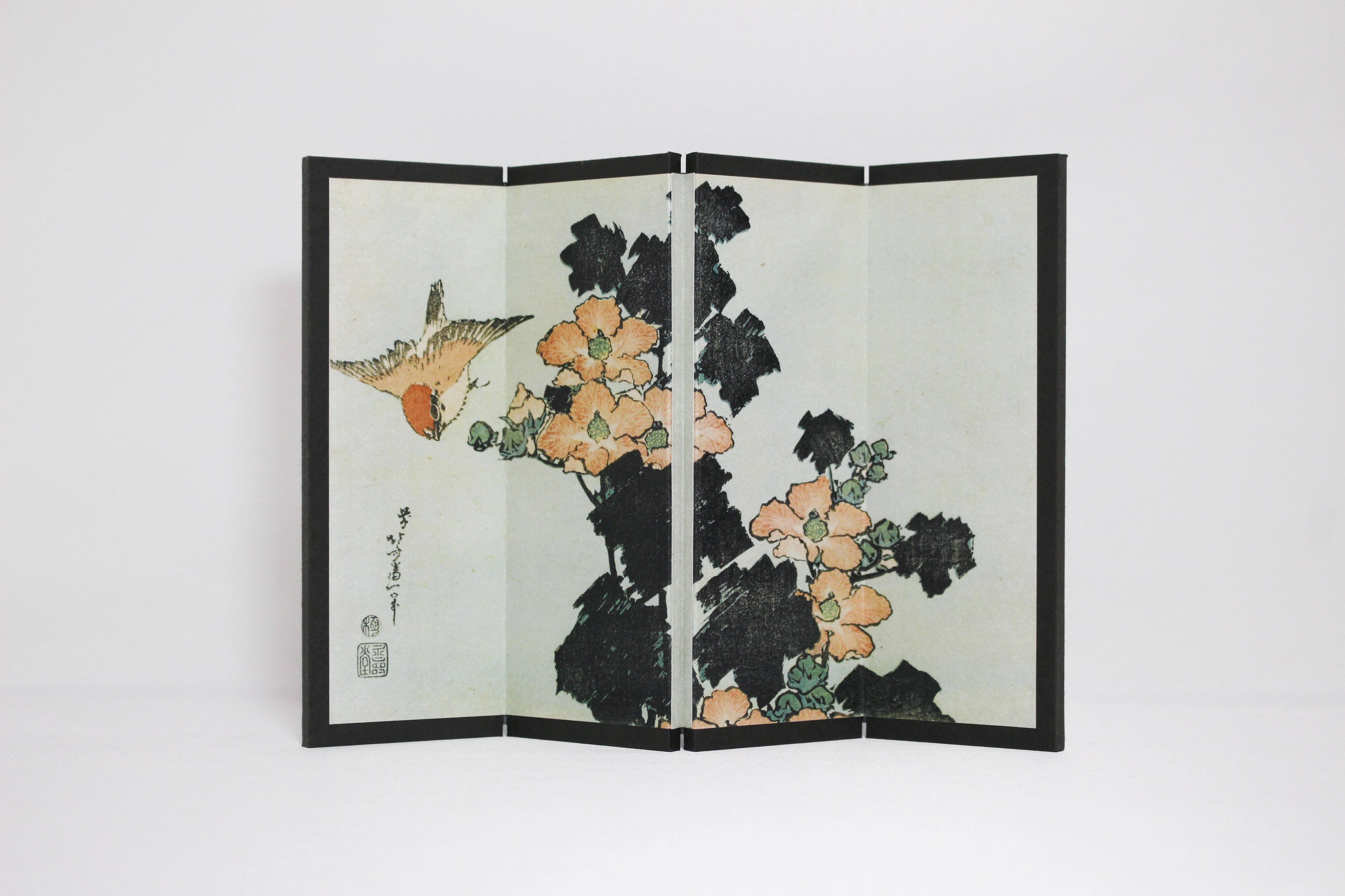 浮世絵屏風 北斎-HOKUSAI- 神奈川沖浪裏(小) 14cm | Kataoka Byoubu