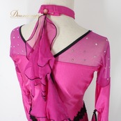 社交ダンス 衣装 スタンダード ドレス ワンピース パーティドレス Sanline サンリーヌ 紫 パープル系 ブラック系 黒 ラインストーン レース 軽やか フロート付き 日本製 伸縮性あり 便利なファスナー 光るデザイン おしゃれ 結婚式 発表会 ダンスパーティー 楽しい衣装 フェスティバル 輝く素材 高品質 ポリエステル ナイロン ポリウレタン