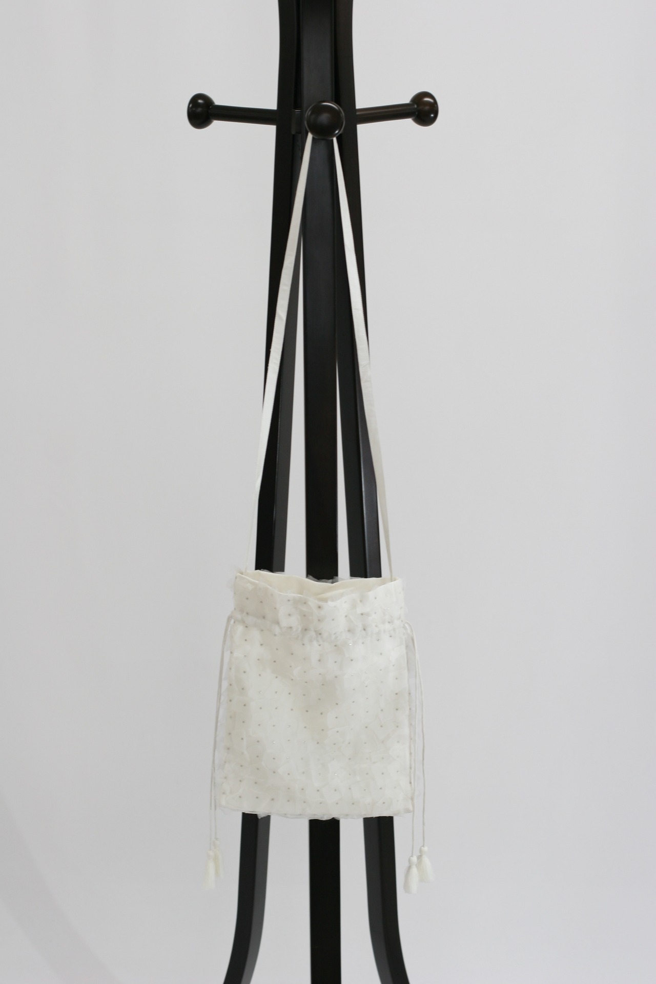 【BUNON】 Organdy & Embroidery Sholder Bag / Black・White (BN2572)