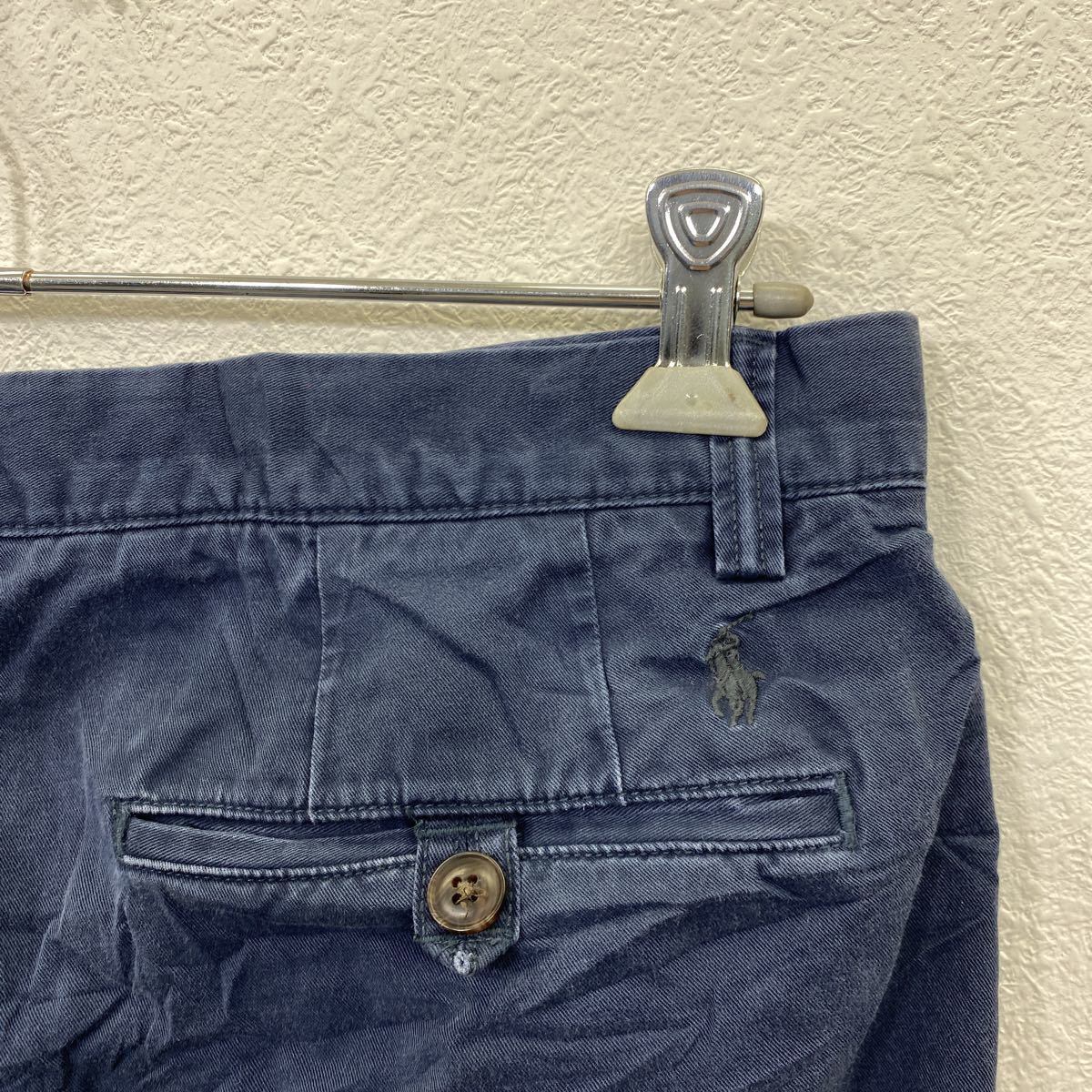 Polo Ralph Lauren チノパンツ W34 ポロラルフローレン ネイビー ロゴ