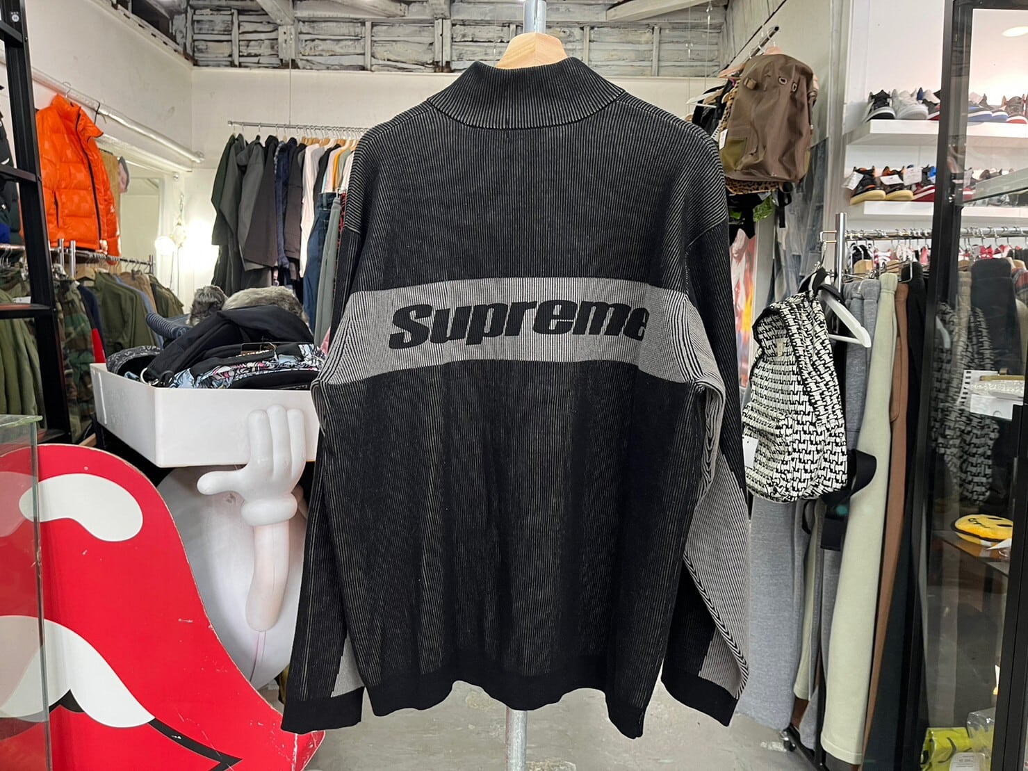 Supreme 2-Tone Ribbed ZipUp Sweater