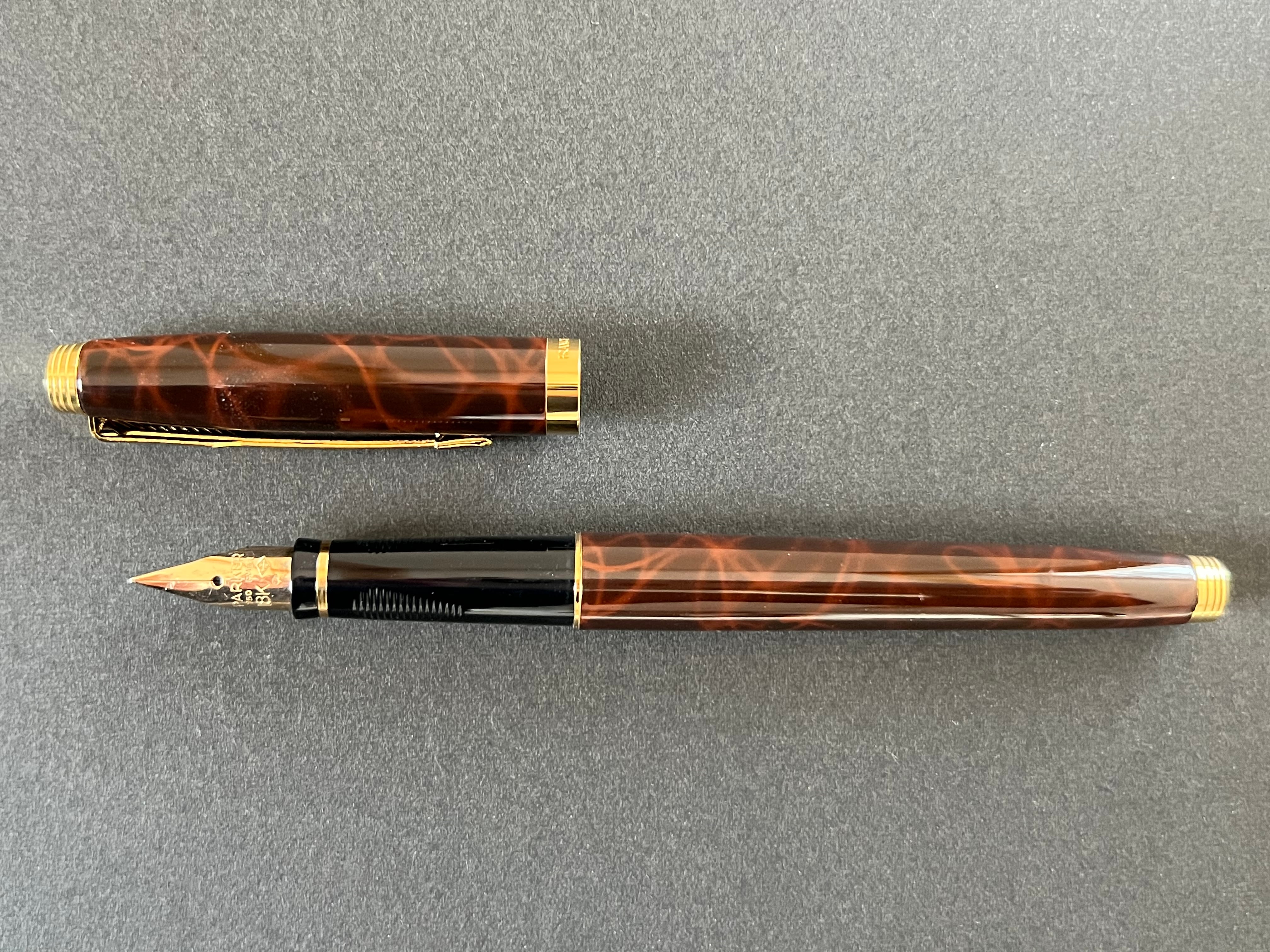 '80s パーカー 75 デラックス 茶漆 PARKER 75 Delux (細字) 18K 02649 | 川口明弘の調整万年筆 powered by BASE