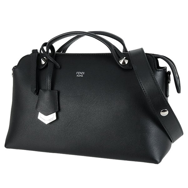 Used FENDI フェンディ バイザウェイ ミディアム カーフレザー ブラック ハンドバッグ ショルダーバッグ ミニボストンバッグ 2WAY 超美品