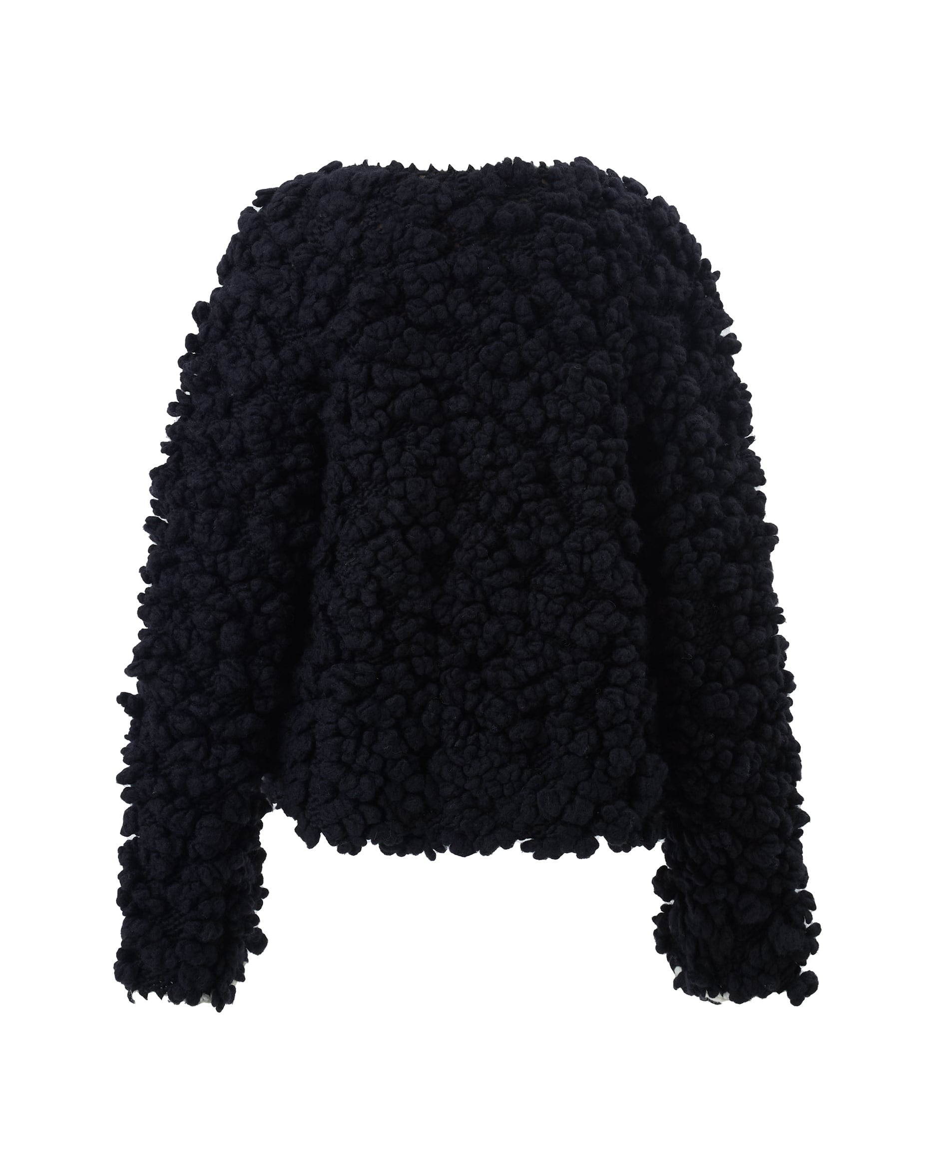 マシュマロニットカーディガン Teddy ブラック | Cygne