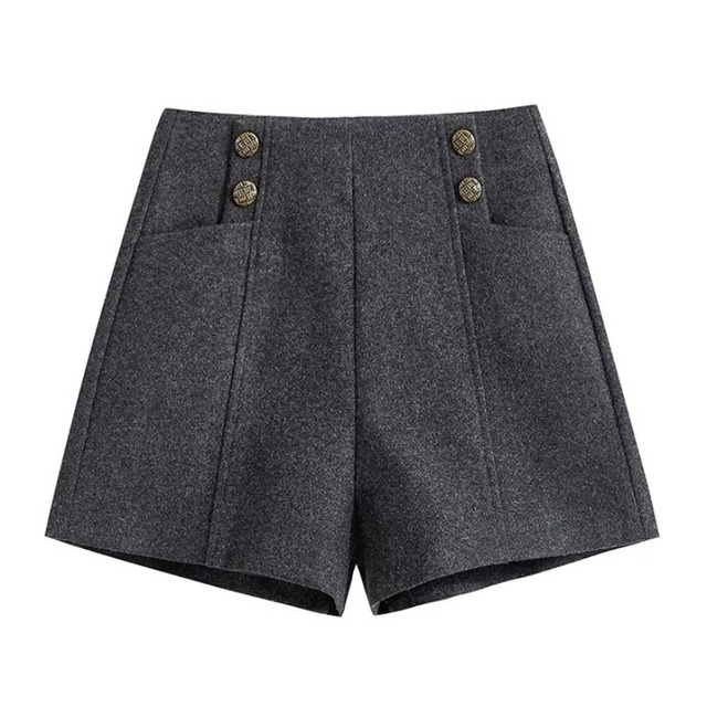 全3色/Gold button short pants　B1272