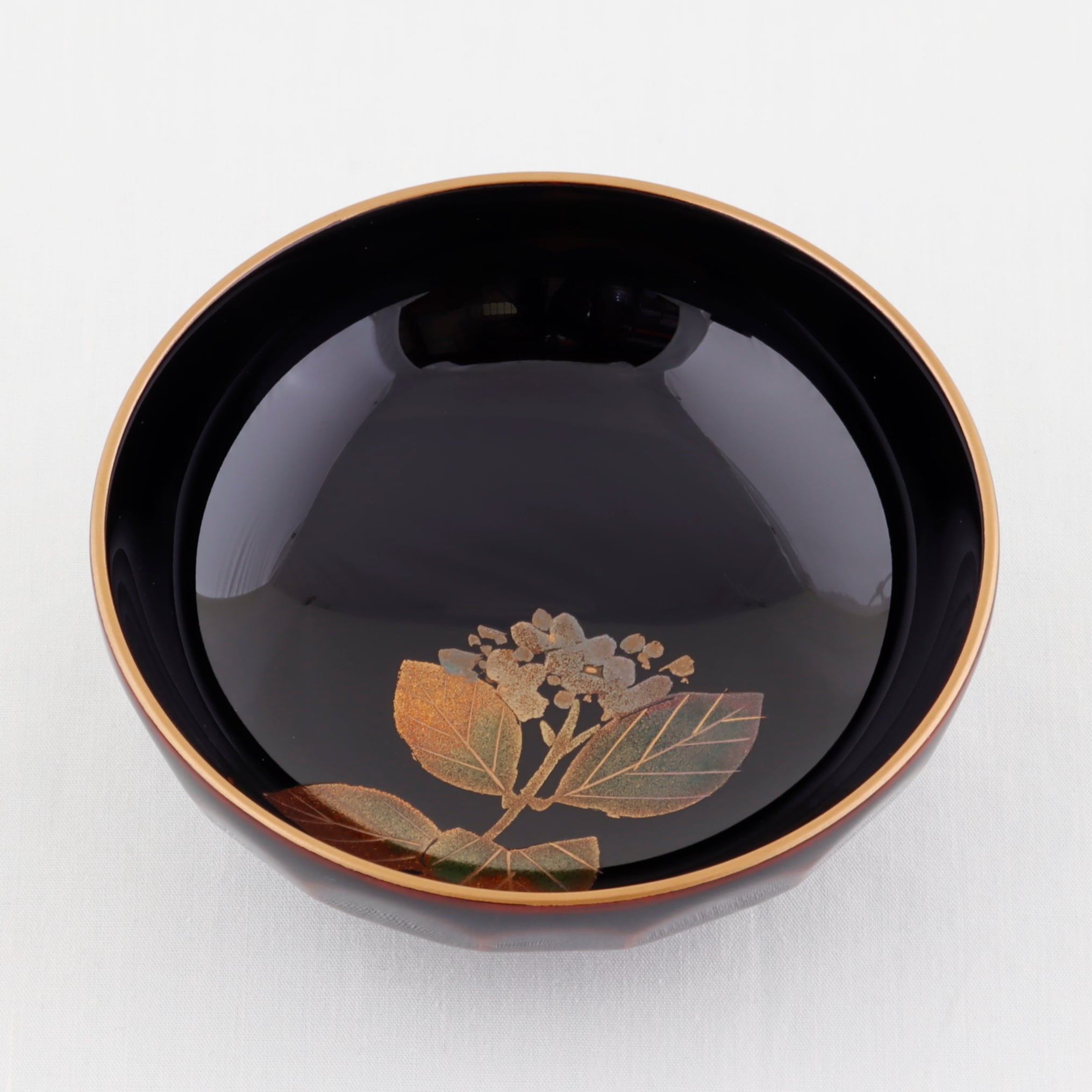 1250 輪島塗 吸物椀／亀甲形/／内草花絵替わり蒔絵 | 輪島塗 加藤漆器