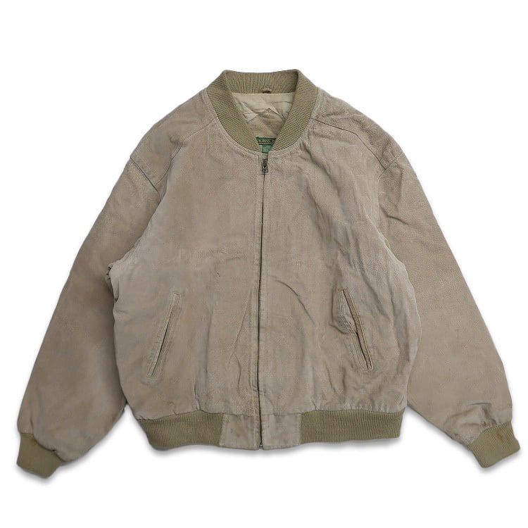 古着 ROBINSON'S 本革 レザージャケット ブルゾン ベージュ 表記：XL