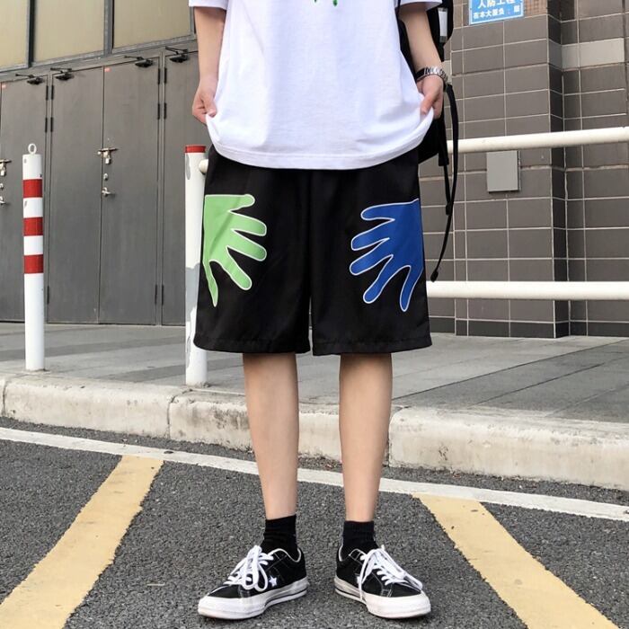 ルーズカジュアルショーツ レディースサマーパンツ プリント ストリート 夏物 ブルマー ケッペル6661231218