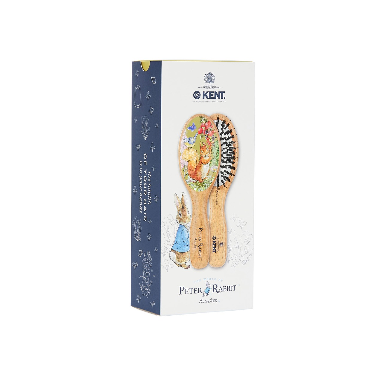 ＜GB KENT＞Peter Rabbit™ リスのナトキン ブリッスル＆ナイロンミックス クッションヘアブラシ スモール PR02 - 4