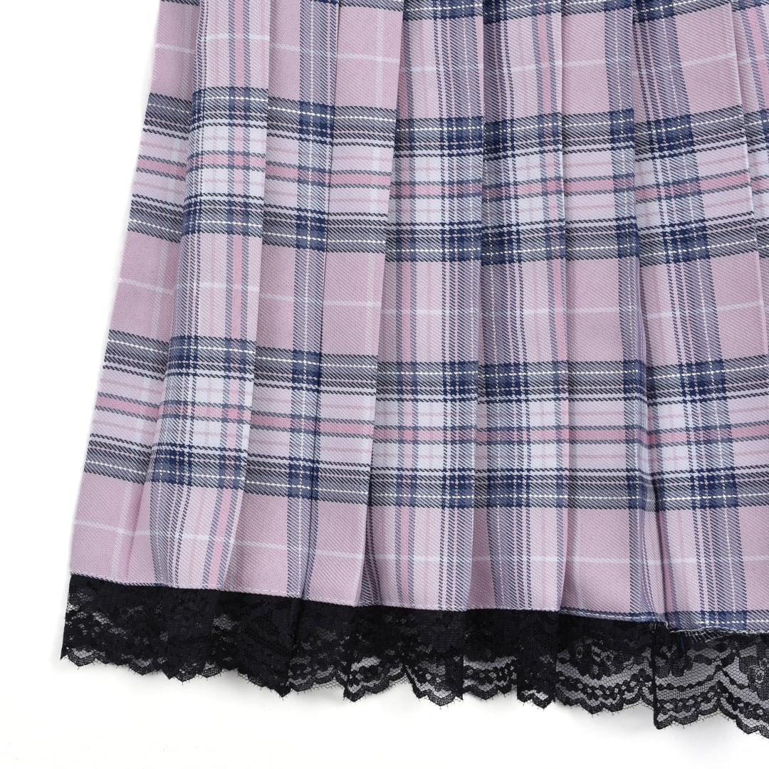 チェーン付き☆チェック肩ベルトワンピース(PINK) | VOLCAN&APHRODITE