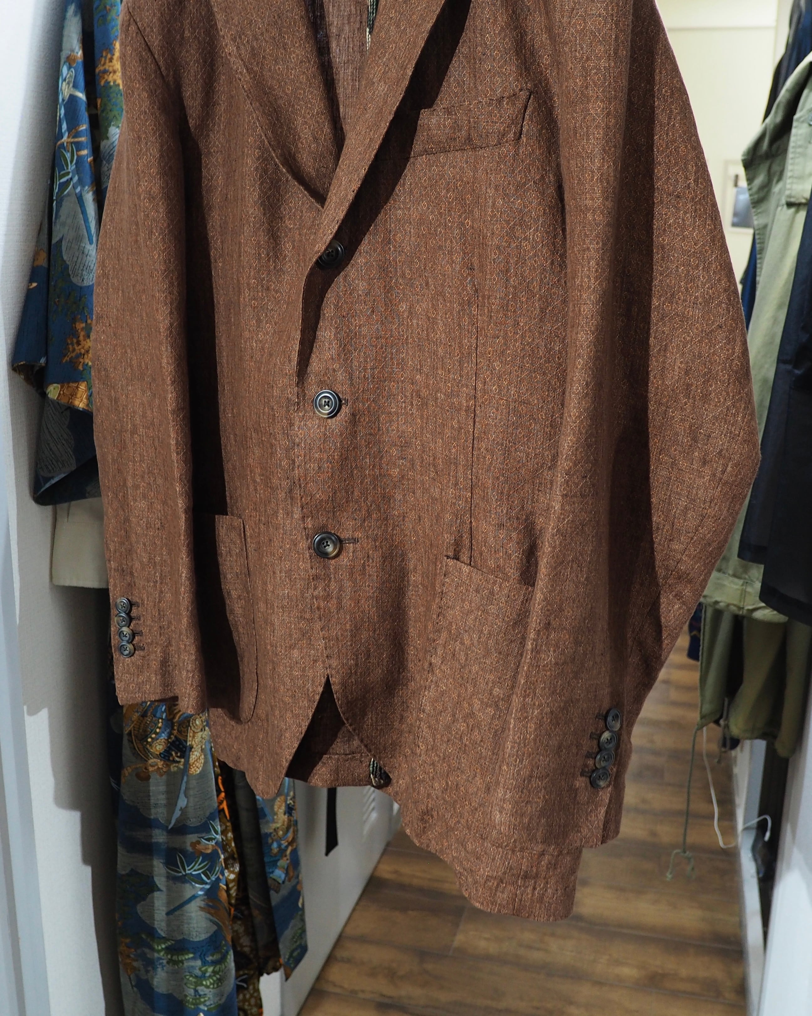” MESSAGERIE ” Pure Lino Linen 3B Tailored jacket (Made in Italy)