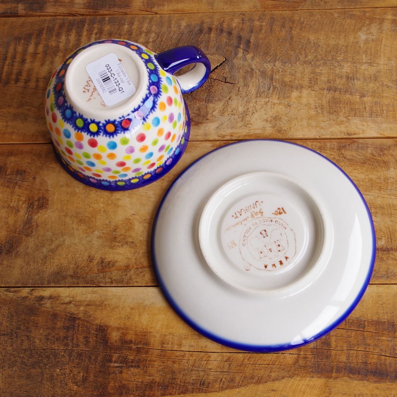 新品】 ポーランド食器 ポーリッシュポタリー コーヒーカップ ソーサー