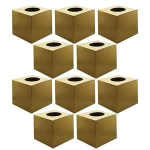【在庫処分】日本製 抽選箱 金 ゴールド 無地 10個セット 高さ18.5cm×20cm×20cm 底板紙付き 金色 応募箱 くじ引き くじ引き箱