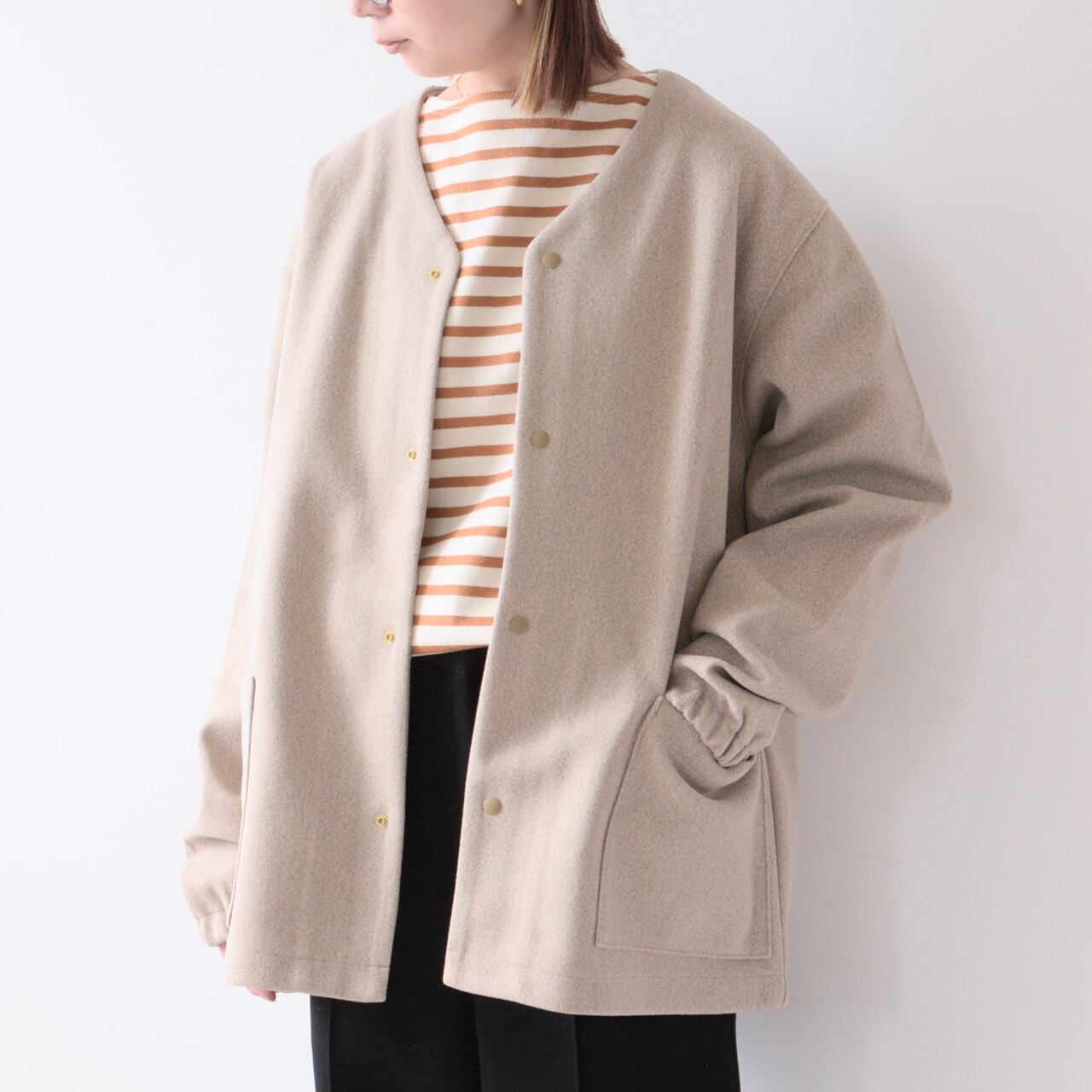 DELICIOUS [デリシャス] Melton Cardigan [DC3513] メルトン