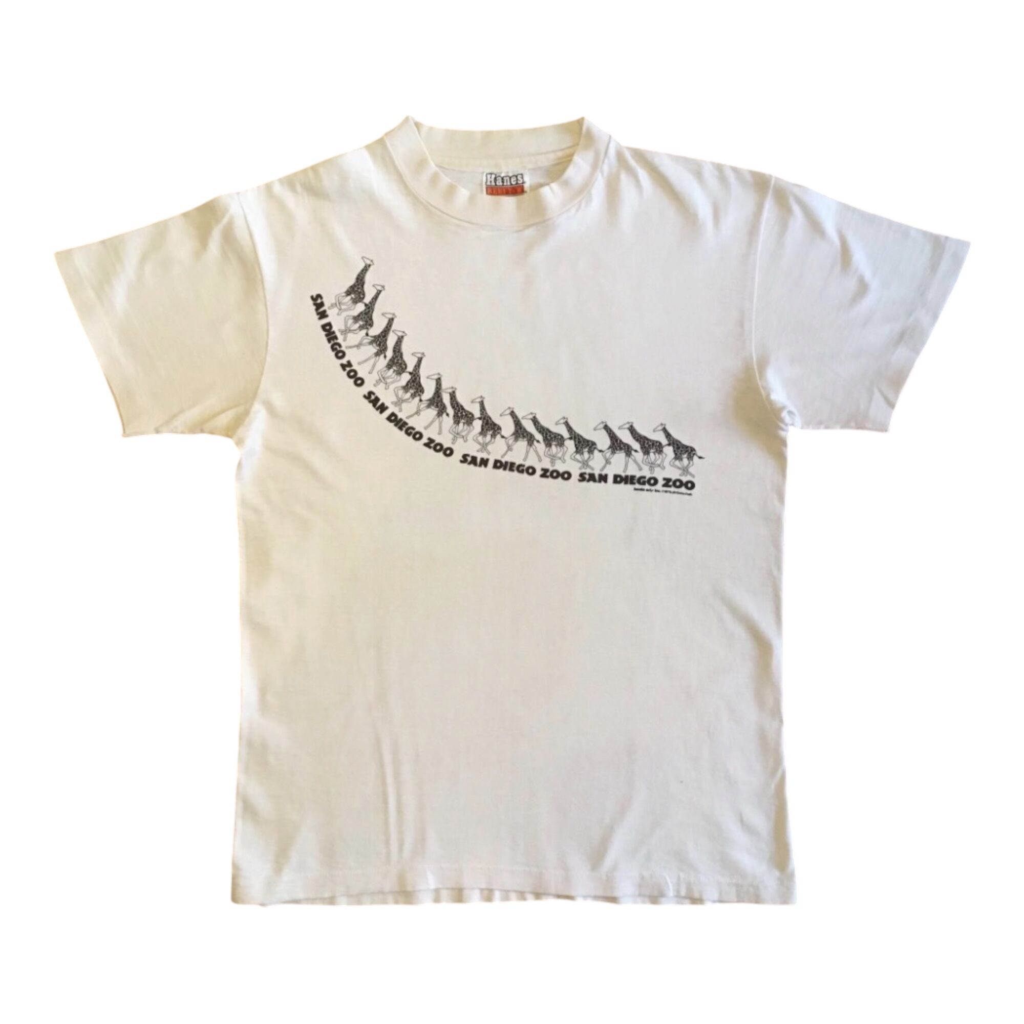 SAN DIEGO ZOO Print Tee / Hanes BEEFY-T / M / MADE IN USA / 70s