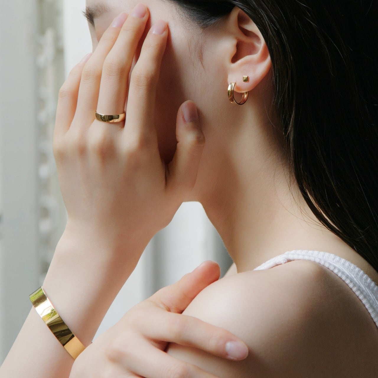 市松　K18 シャンパンゴールド　バングル B19DF3D6-7022-4EA8-9E43-