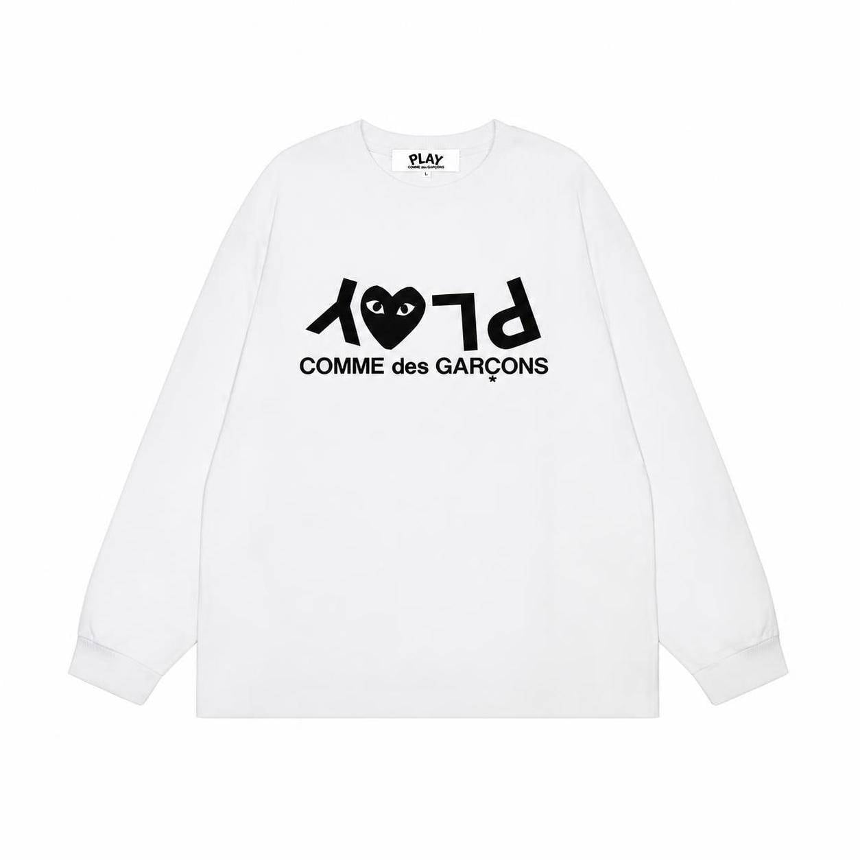 プレイ コムデギャルソン PLAY COMME des GARCONS マルチハートプリント cdg 長袖 Tシャツ メンズ レディース 長袖 柔らかい肌触り クルーネック 長袖 ロゴプリント カットソー