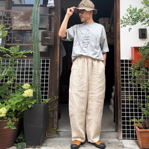 MITTAN PT-150亜麻大麻ジャカードパンツ 生成