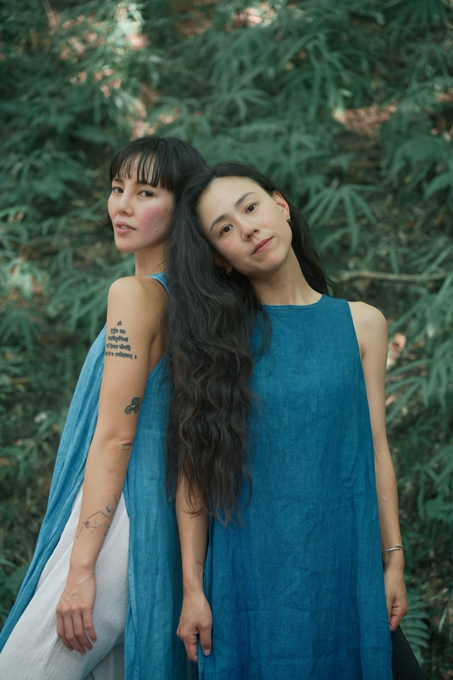 Indigo Dyed Linen Top