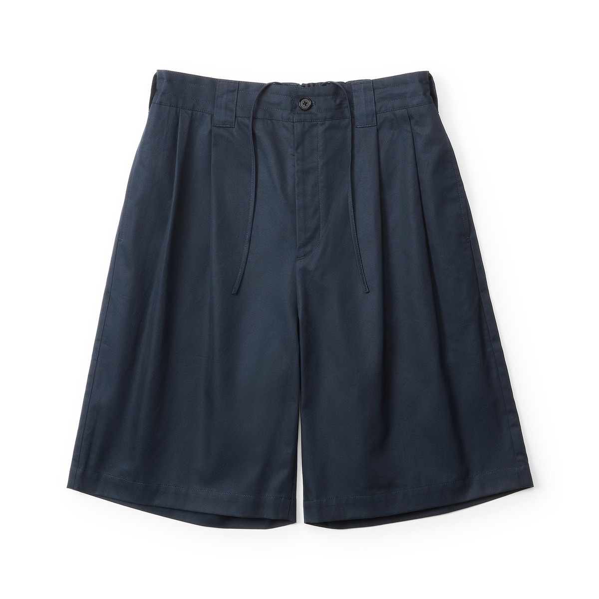 everyone two tuck cotton wide short pants (D.NAVY) | everyone