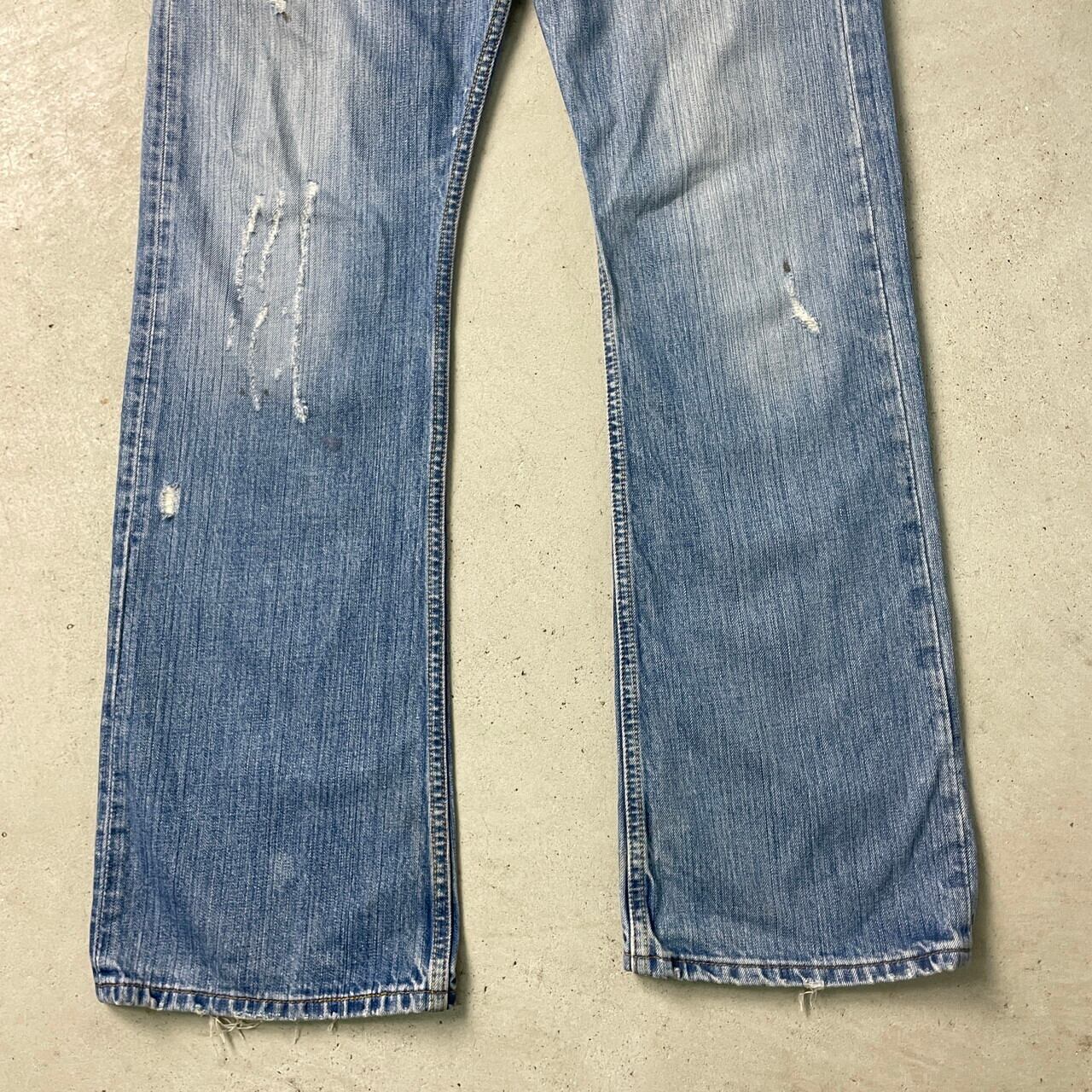 リーバイス512 W30 フレア ヒゲ ハチノス 青 古着 Y2K 22184 楽天市場 